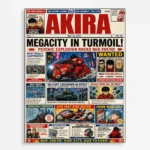Anime Metal Poster Wall Decor - Neo City Newspaper