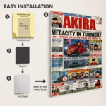 Anime Metal Poster Wall Decor - Neo City Newspaper - Image 2