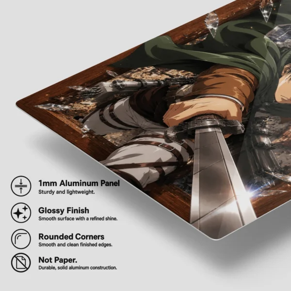 Anime Metal Poster Wall Decor - AOT Levi Ackerman - B - Image 6