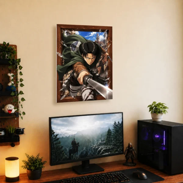 Anime Metal Poster Wall Decor - AOT Levi Ackerman - B - Image 5