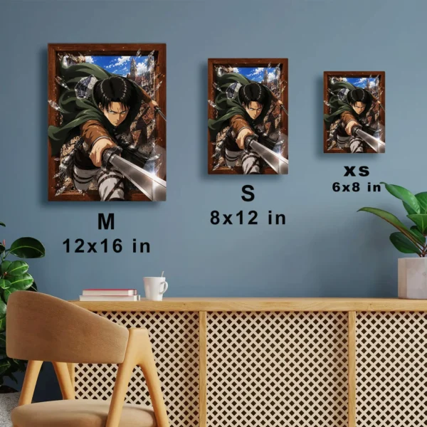 Anime Metal Poster Wall Decor - AOT Levi Ackerman - B - Image 7