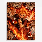 Anime Metal Poster Wall Decor - Slayer Rengoku - B