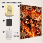 Anime Metal Poster Wall Decor - Slayer Rengoku - B - Image 2