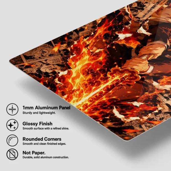 Anime Metal Poster Wall Decor - Slayer Rengoku - B - Image 6