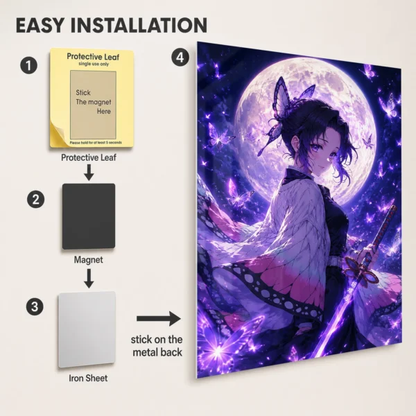 Anime Metal Poster Wall Decor - Slayer Shinobu - B - Image 2