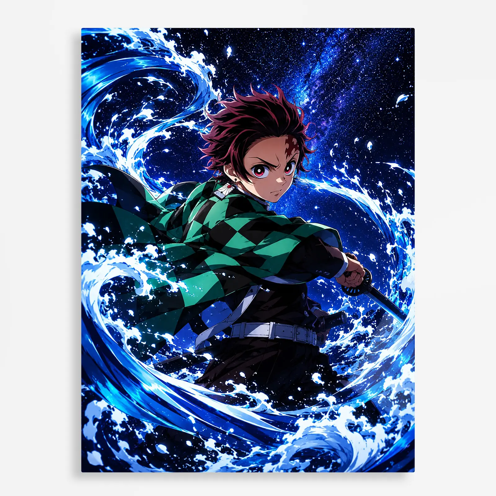 anime metal poster (104) s1 Anime Metal Poster Wall Decor - Slayer Tanjiro - A - Image 1