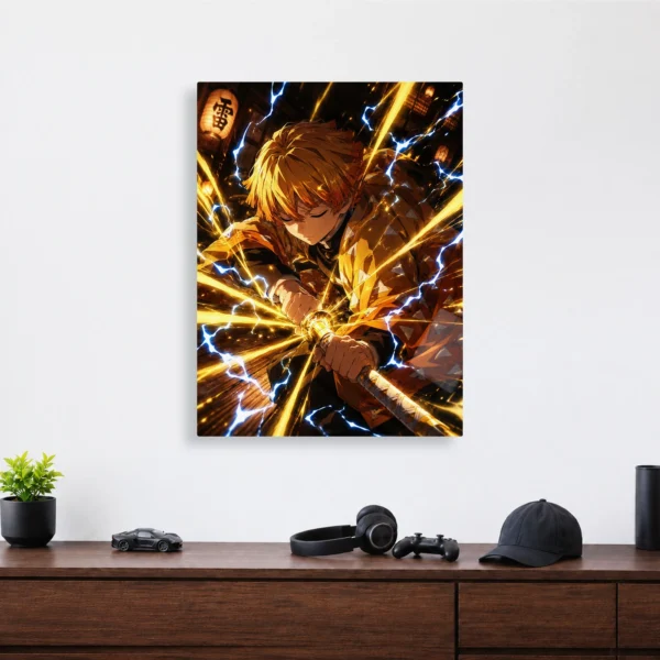 Anime Metal Poster Wall Decor - Slayer Zenitsu - A - Image 4