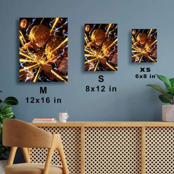 Anime Metal Poster Wall Decor - Slayer Zenitsu - A - Image 7