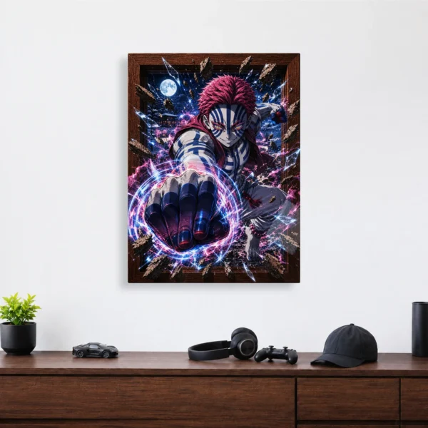 Anime Metal Poster Wall Decor - Slayer Akaza - A - Image 4