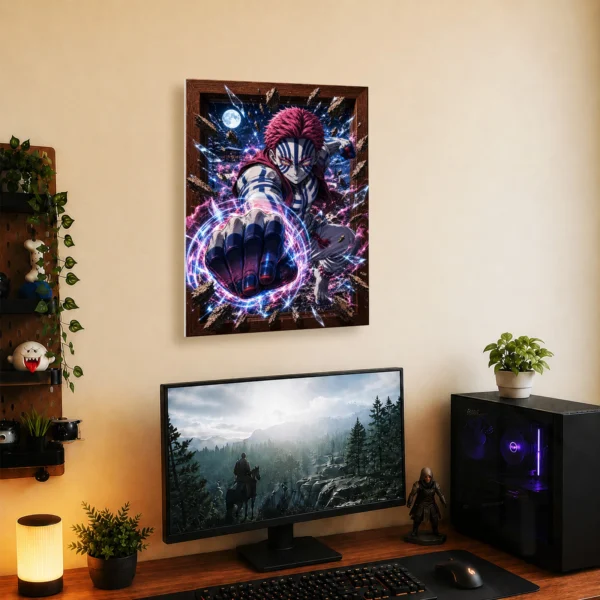 Anime Metal Poster Wall Decor - Slayer Akaza - A - Image 5
