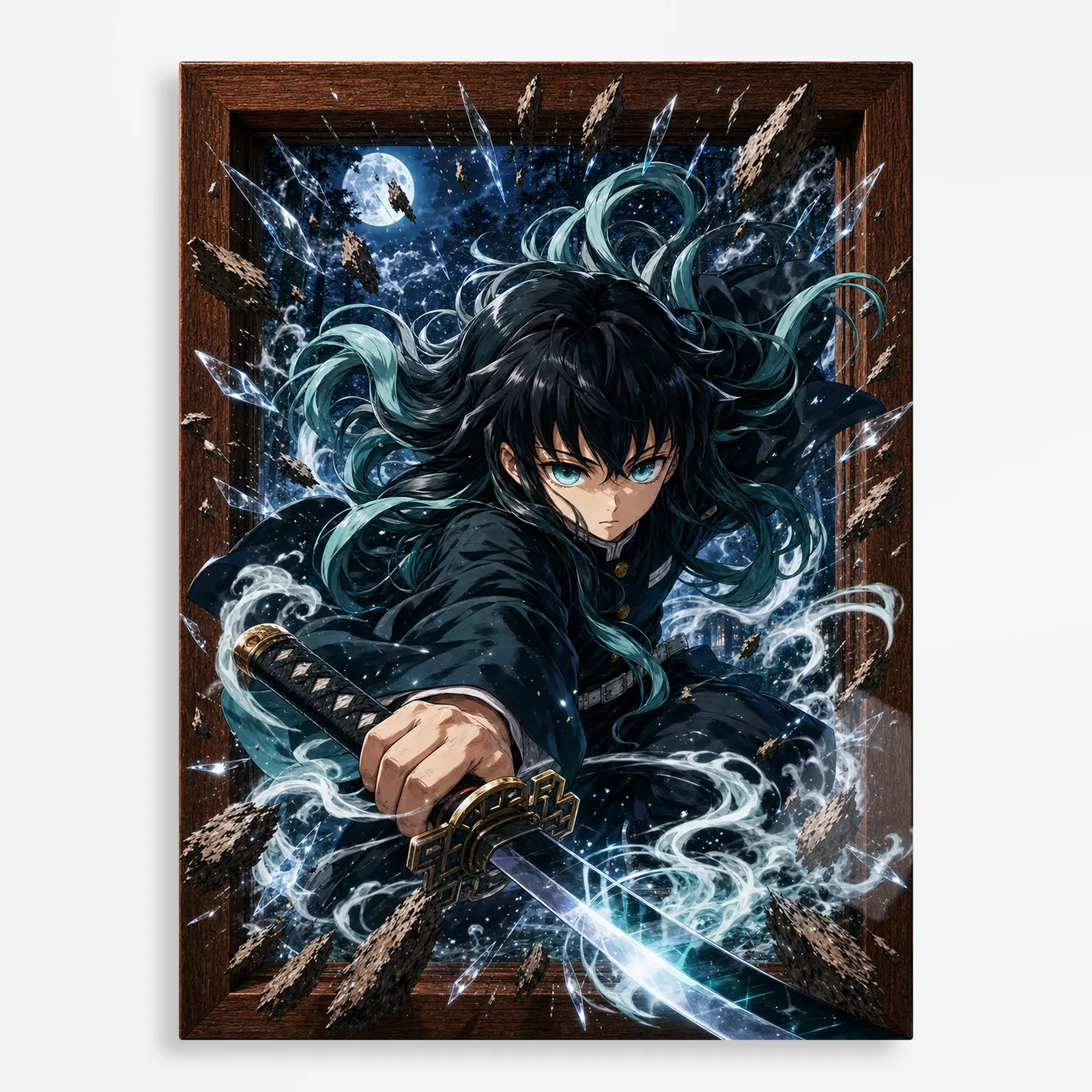 anime metal poster (108) s1 Anime Metal Poster Wall Decor - Slayer Muichiro - A - Image 1