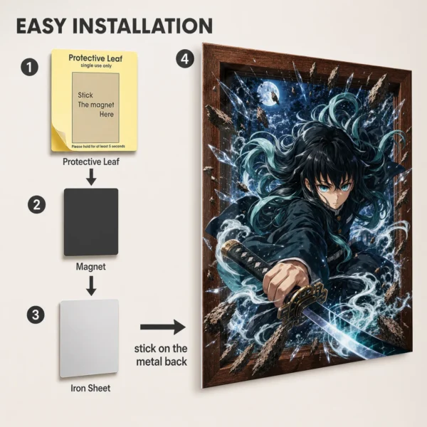 Anime Metal Poster Wall Decor - Slayer Muichiro - A - Image 2