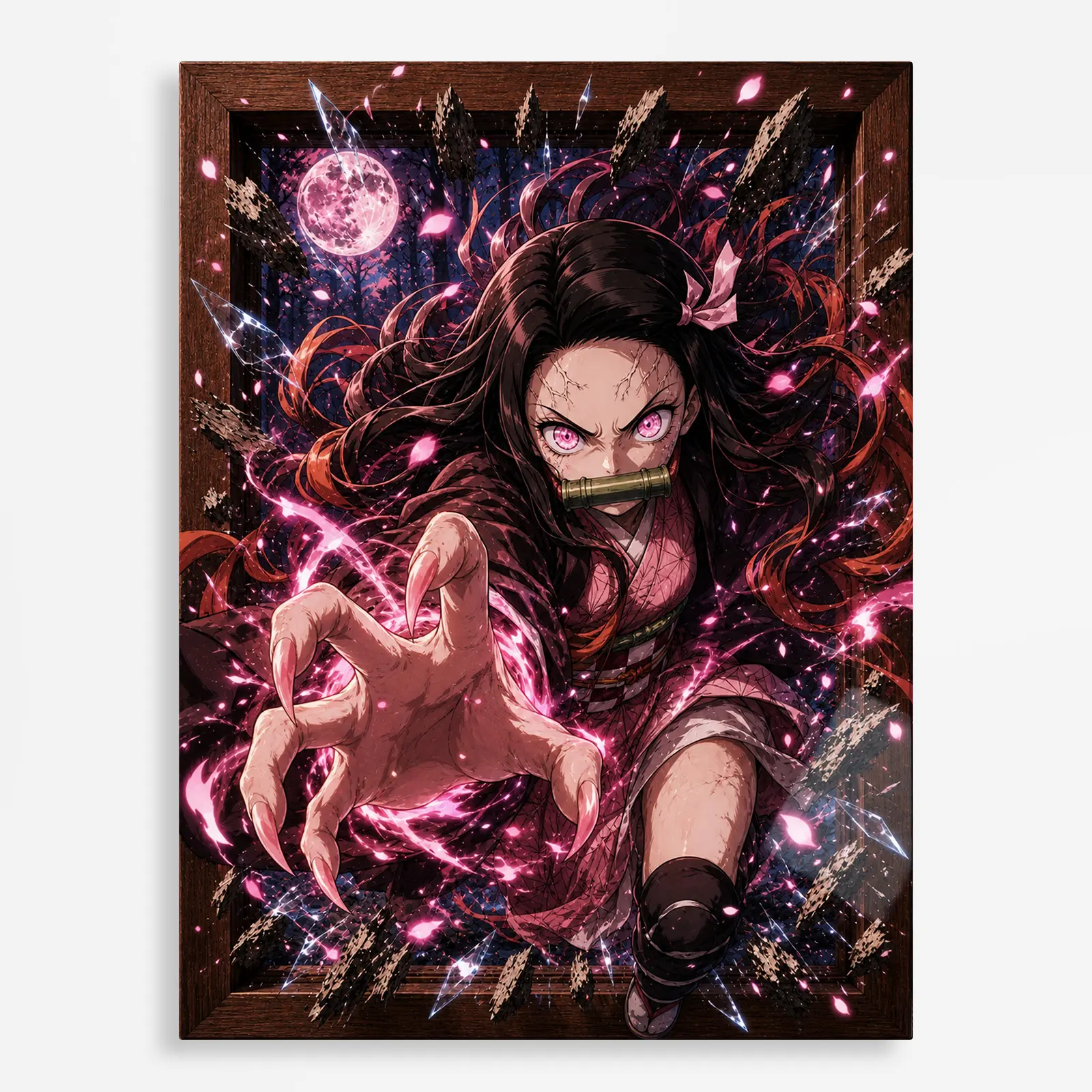 anime metal poster (109) s1 Anime Metal Poster Wall Decor - Slayer Nezuko - A - Image 1