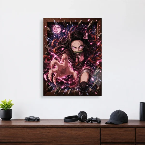 Anime Metal Poster Wall Decor - Slayer Nezuko - A - Image 4