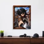 Anime Metal Poster Wall Decor - AOT Mikasa Ackerman - Image 4