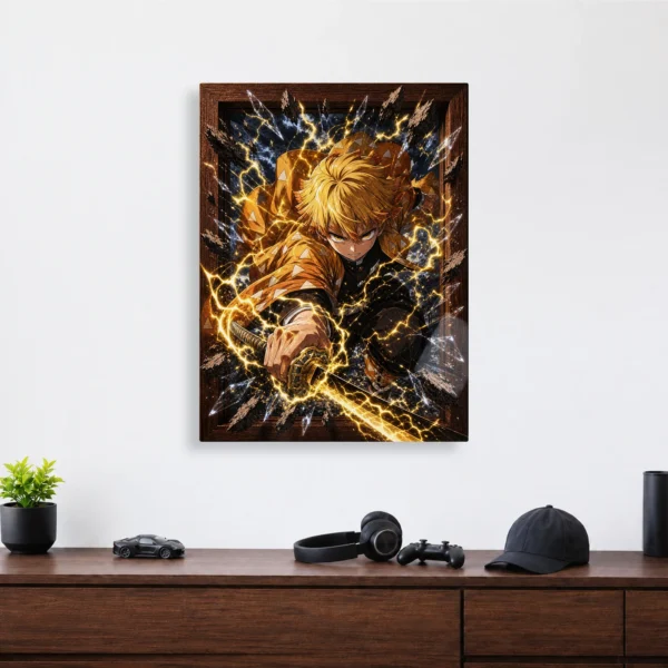 Anime Metal Poster Wall Decor - Slayer Zenitsu - B - Image 4
