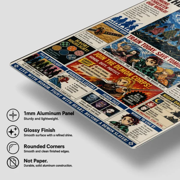 Anime Metal Poster Wall Decor - Slayer Newspaper - Image 6