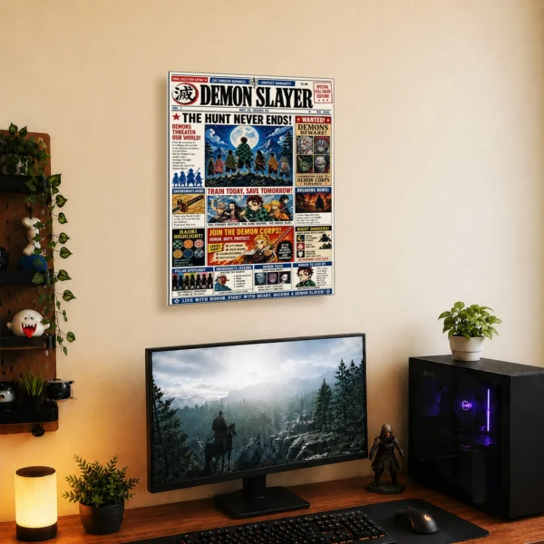 Anime Metal Poster Wall Decor - Slayer Newspaper - Image 5