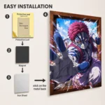Anime Metal Poster Wall Decor - Slayer Akaza - B - Image 2