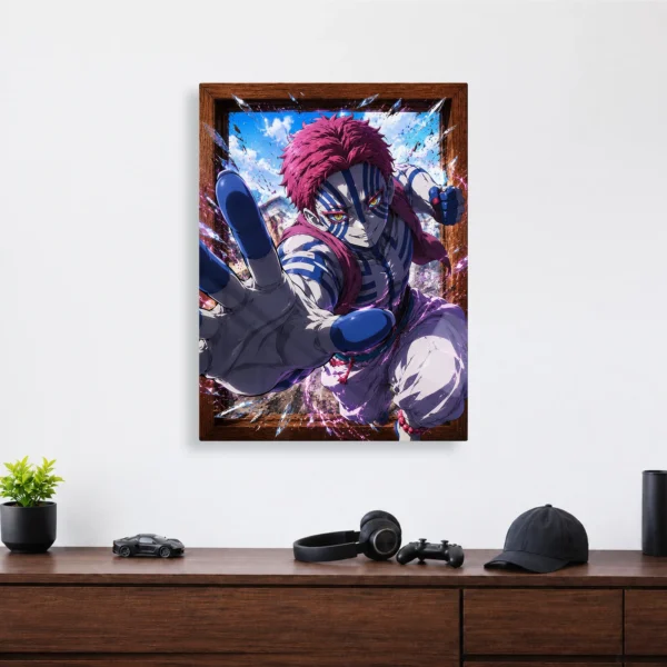 Anime Metal Poster Wall Decor - Slayer Akaza - B - Image 4