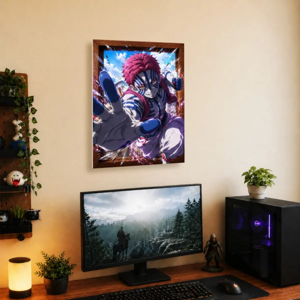 Anime Metal Poster Wall Decor - Slayer Akaza - B - Image 5