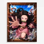 Anime Metal Poster Wall Decor - Slayer Nezuko - B