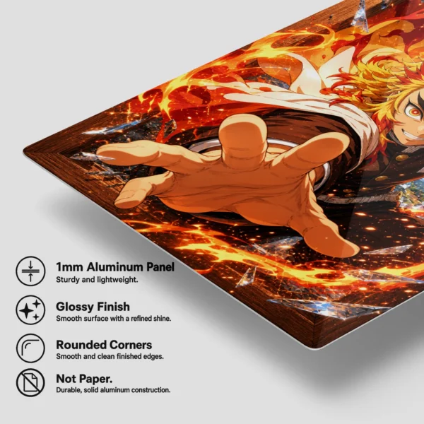 Anime Metal Poster Wall Decor - Slayer Rengoku - C - Image 6