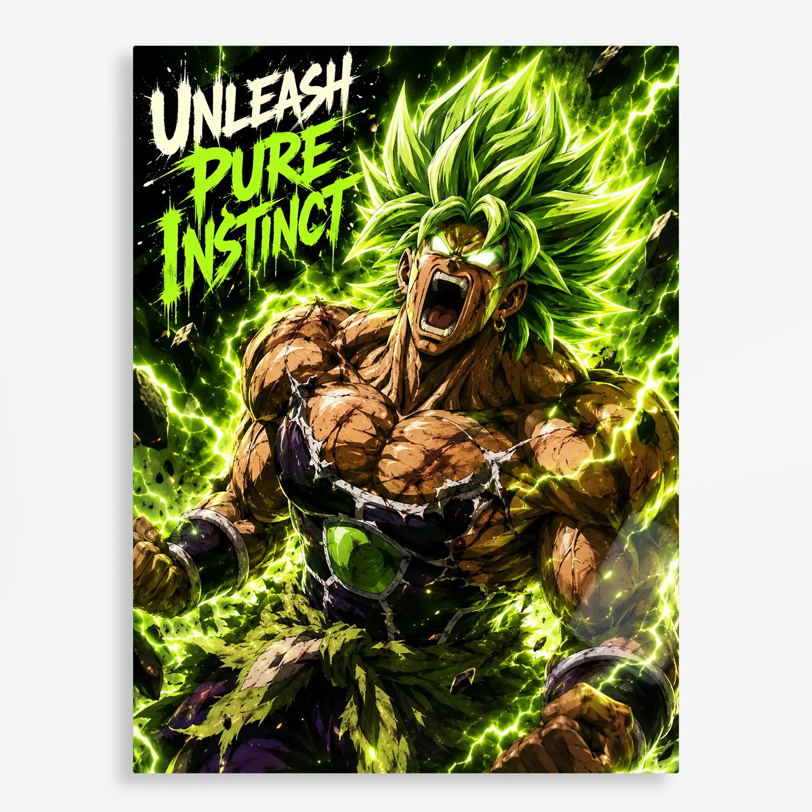 anime metal poster (115) s1 Anime Metal Poster Wall Decor - DB Broly - Image 1