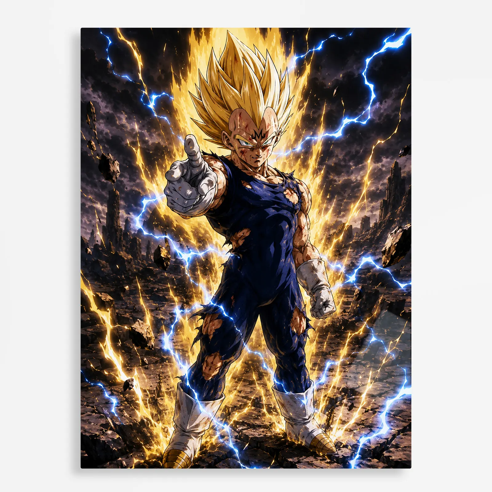 anime metal poster (117) s1 Anime Metal Poster Wall Decor - DB Vegeta - Image 1