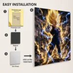 Anime Metal Poster Wall Decor - DB Vegeta - Image 2