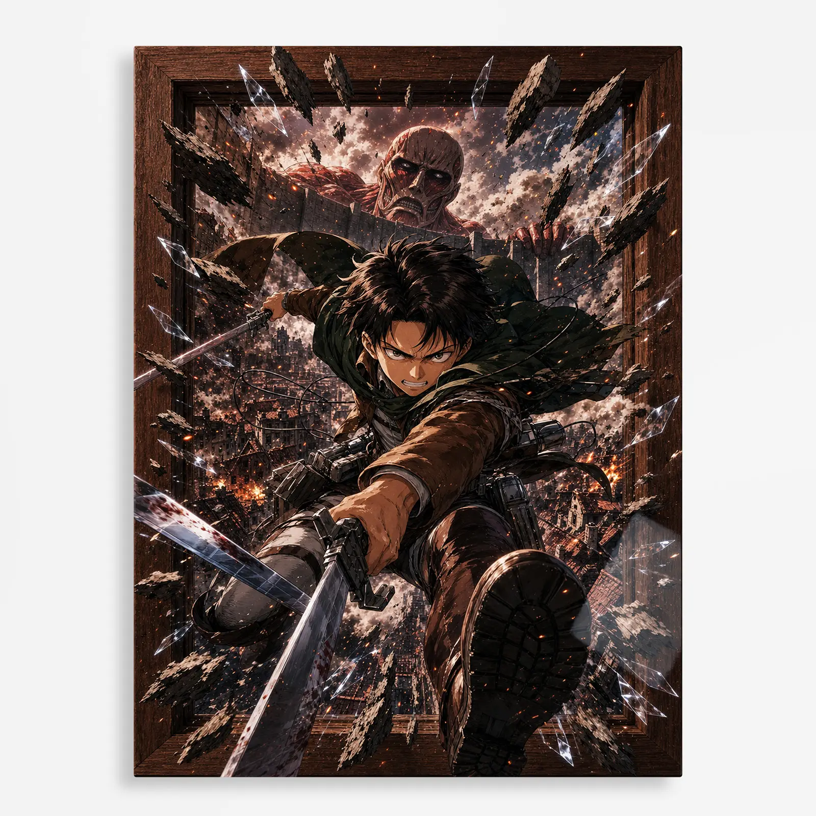 anime metal poster (12) s1 Anime Metal Poster Wall Decor - AOT - B - Image 1