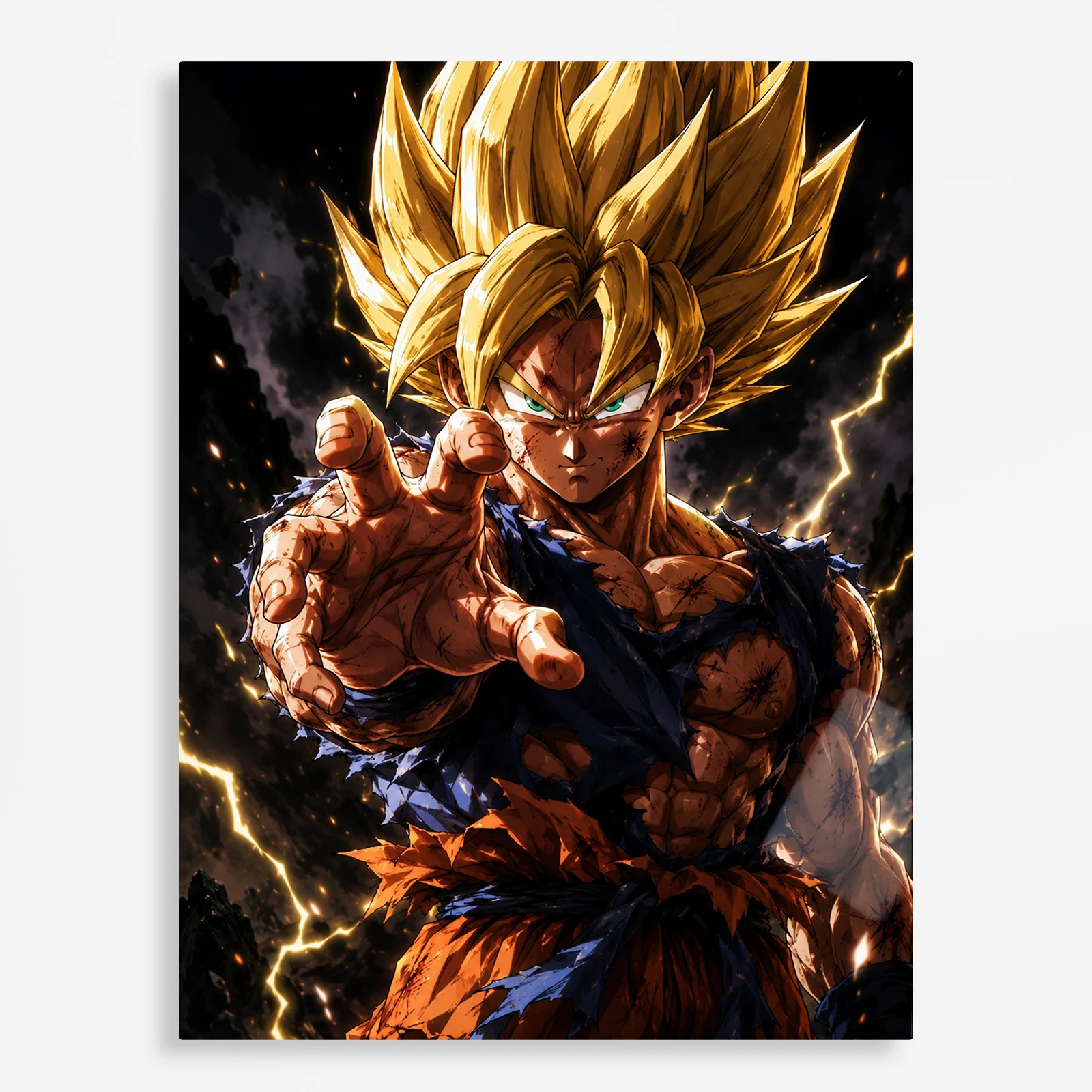 anime metal poster (123) s1 Anime Metal Poster Wall Decor - DB Goku - Image 1