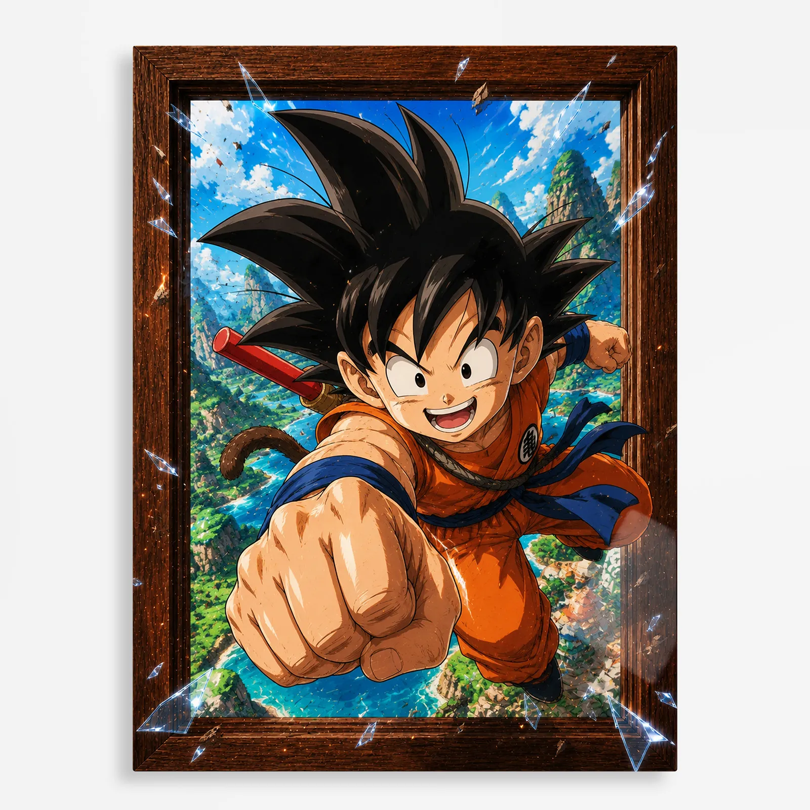 anime metal poster (126) s1 Anime Metal Poster Wall Decor - DB Goku - A - Image 1