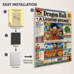 Anime Metal Poster Wall Decor - DB Newspaper - Image 2