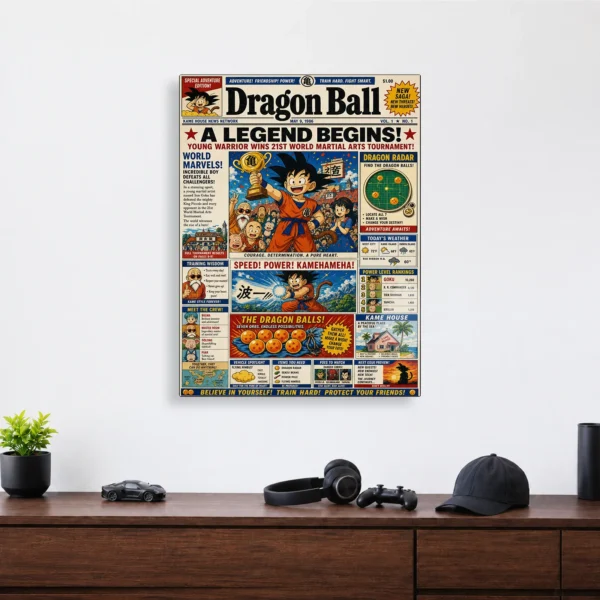 Anime Metal Poster Wall Decor - DB Newspaper - Image 4