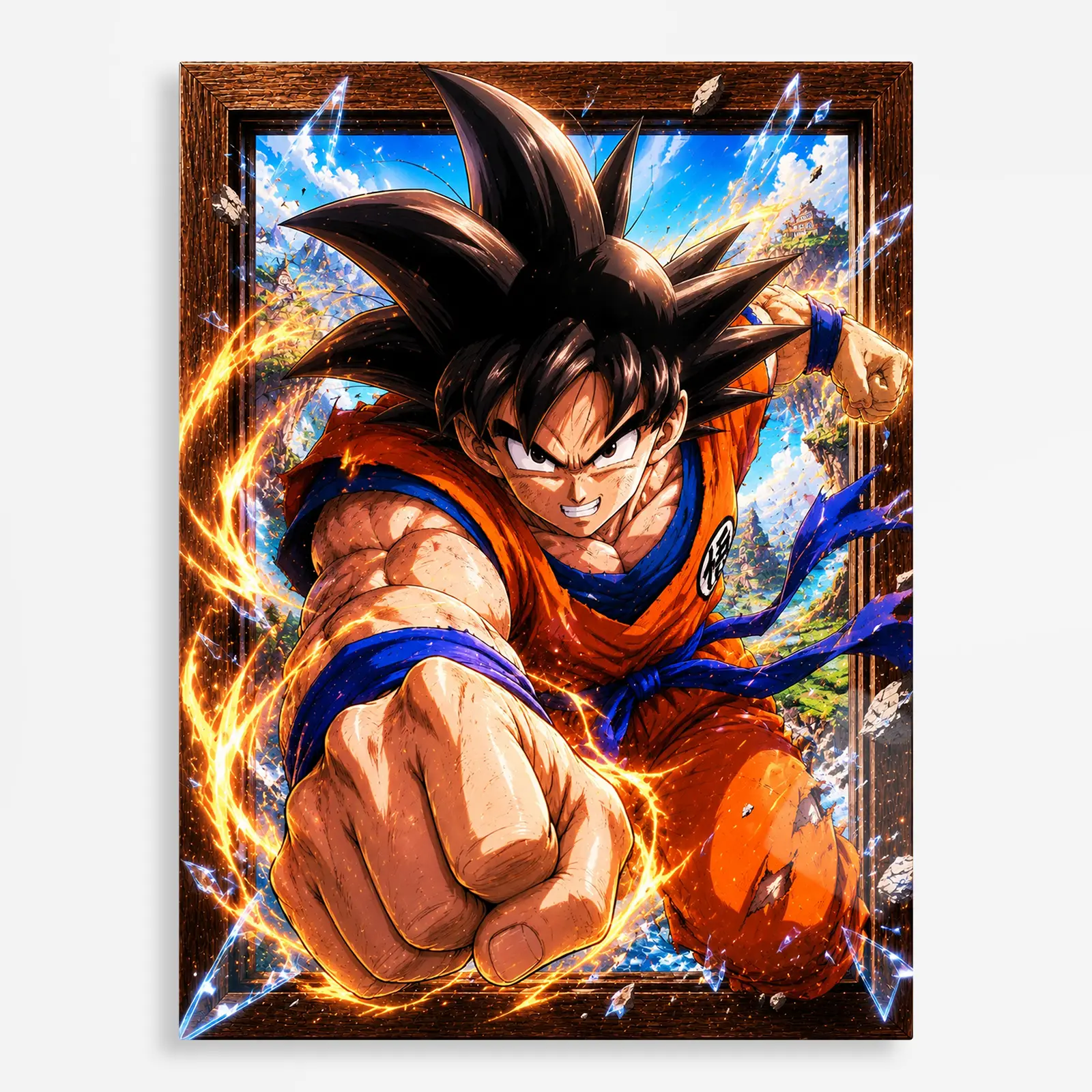 anime metal poster (129) s1 Anime Metal Poster Wall Decor - DB Goku - B - Image 1
