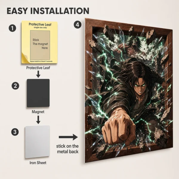 Anime Metal Poster Wall Decor - AOT - C - Image 2