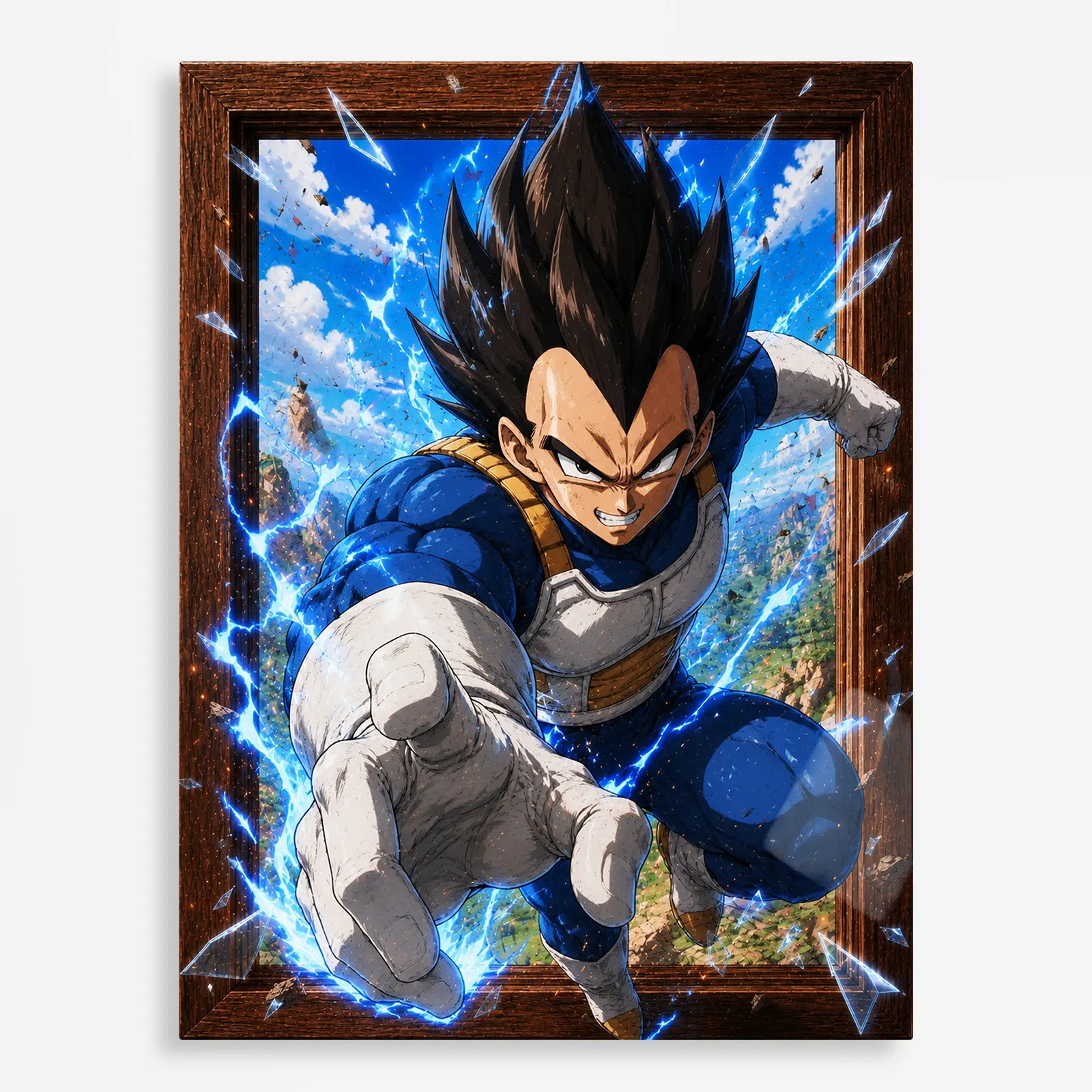 anime metal poster (130) s1 Anime Metal Poster Wall Decor - DB Vegeta - C - Image 1