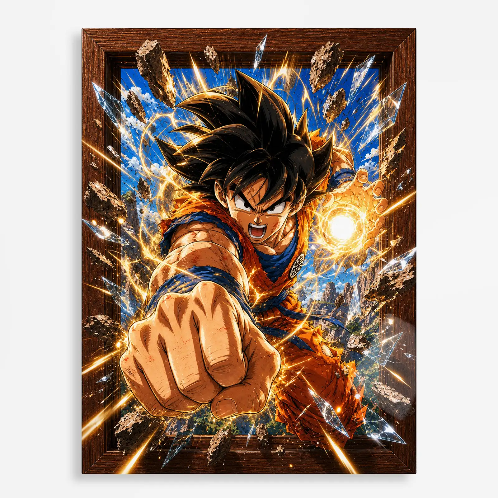 anime metal poster (131) s1 Anime Metal Poster Wall Decor - DB Goku - C - Image 1