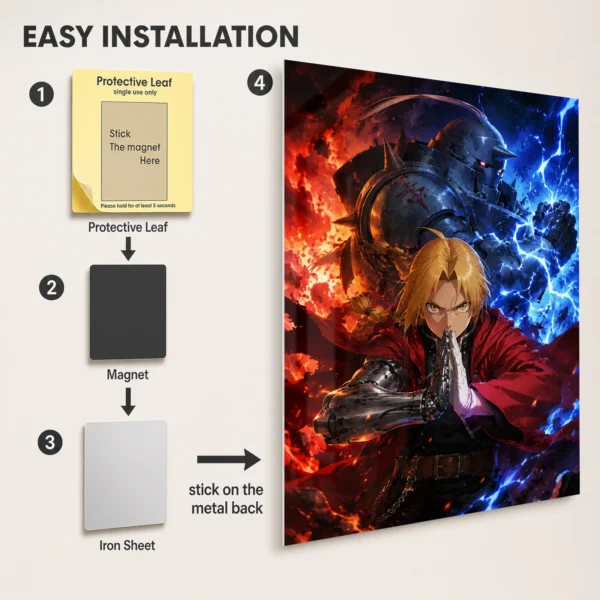 Anime Metal Poster Wall Decor - FMA - Image 2