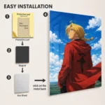 Anime Metal Poster Wall Decor - FMA Edward Elric - Image 2