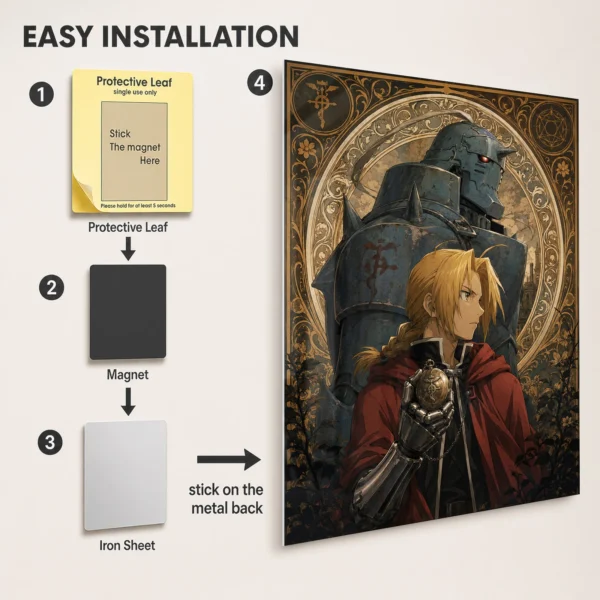 Anime Metal Poster Wall Decor - FMA - A - Image 2