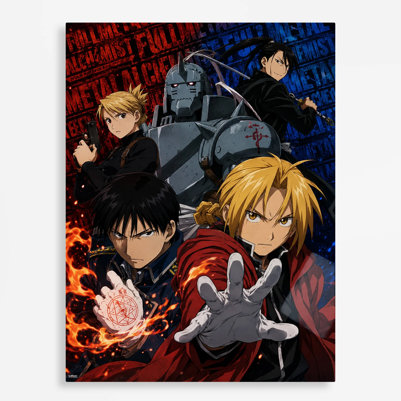 anime metal poster (138) s1 Anime Metal Poster Wall Decor - FMA - C - Image 1