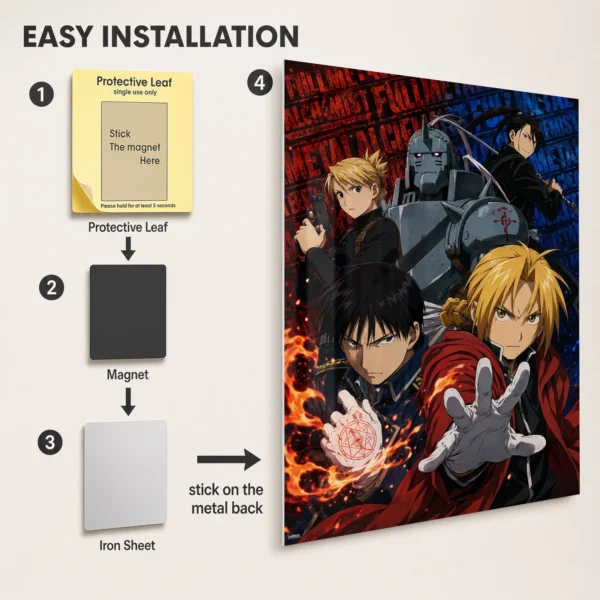 Anime Metal Poster Wall Decor - FMA - C - Image 2
