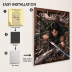 Anime Metal Poster Wall Decor - AOT Levi Ackerman - C - Image 2