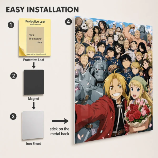 Anime Metal Poster Wall Decor - FMA - E - Image 2