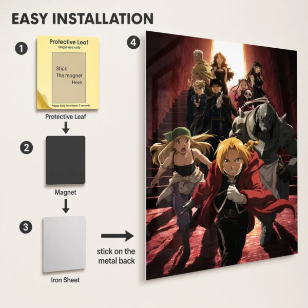 Anime Metal Poster Wall Decor - FMA - F - Image 2