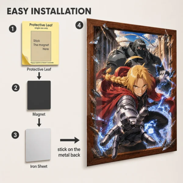 Anime Metal Poster Wall Decor - FMA - H - Image 2