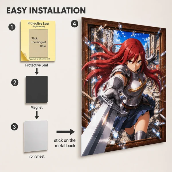 Anime Metal Poster Wall Decor - Fairy - Image 2