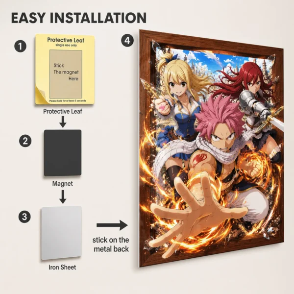 Anime Metal Poster Wall Decor - Fairy - B - Image 2